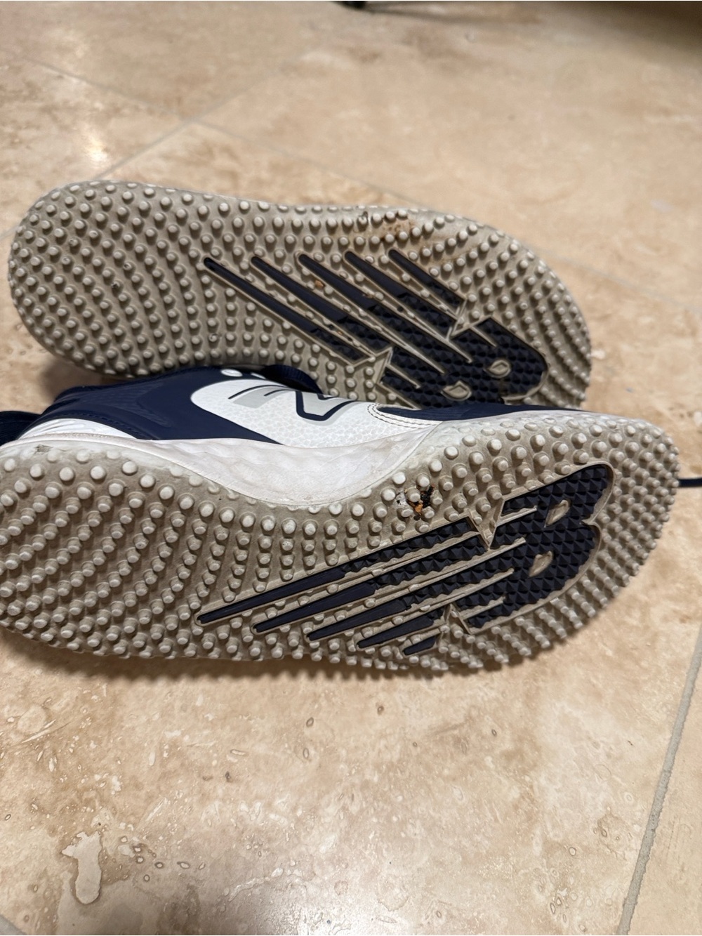 New Balance Baseball Turf Cleats Navy and White Track Spiked - For Turf - Picture 7 of 8
